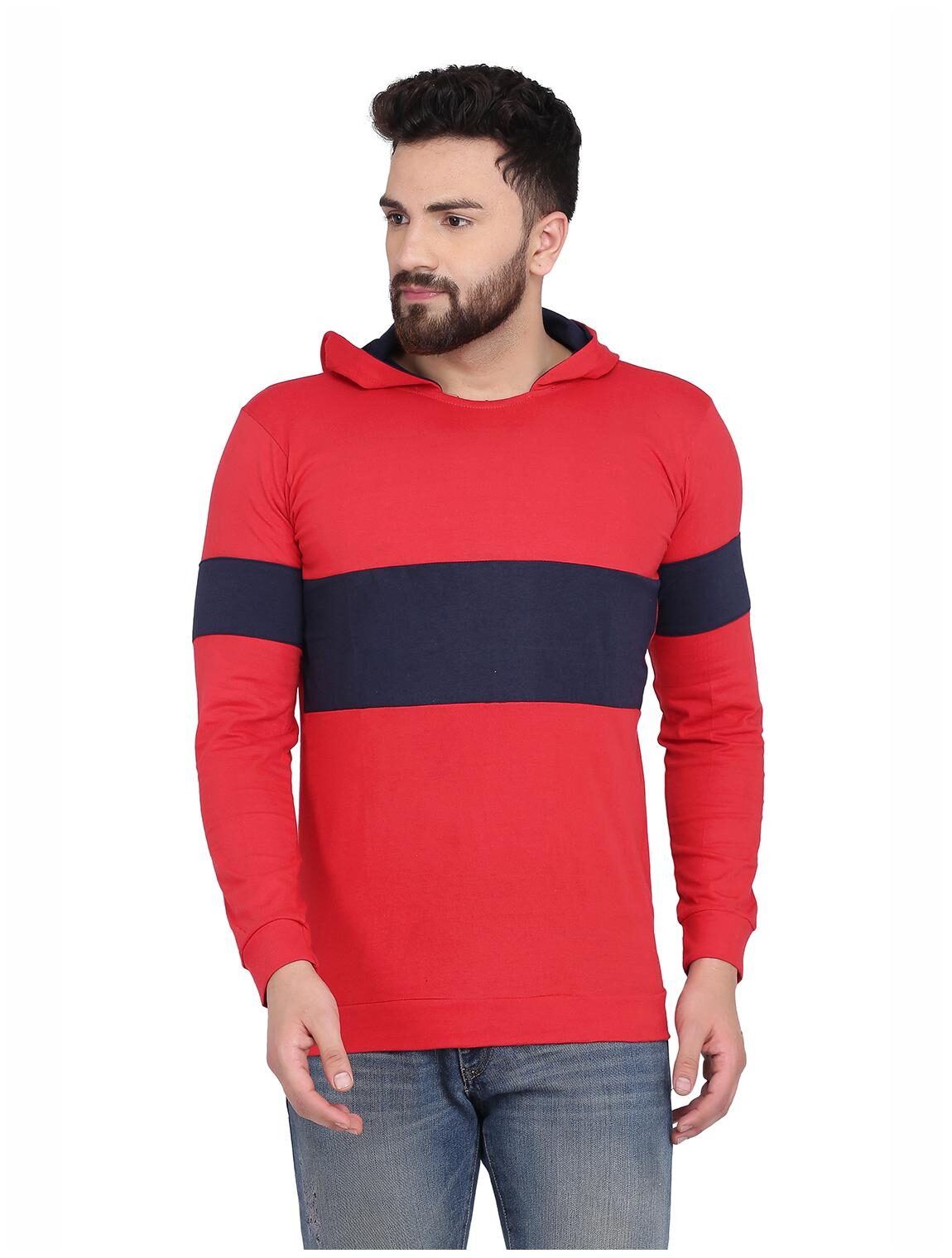 

Galatea Men Red Hooded Hoodie