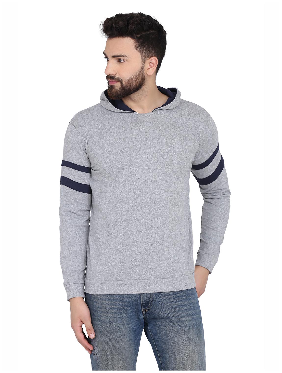 

Galatea Men Grey Regular fit Cotton Blend Hood T-Shirt - Pack Of 1