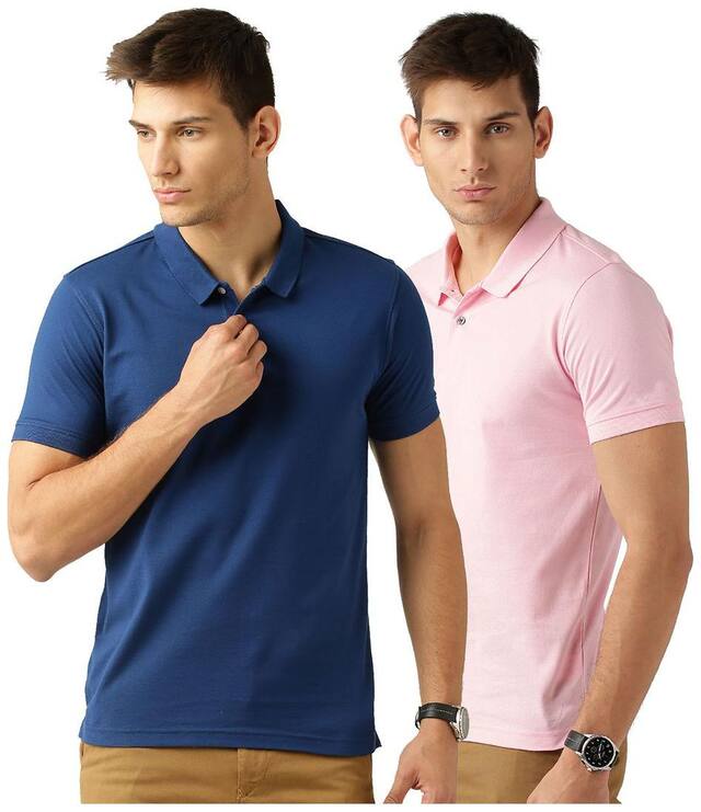 Galatea Cotton Blend Polo Tshirt--Pack Of 2