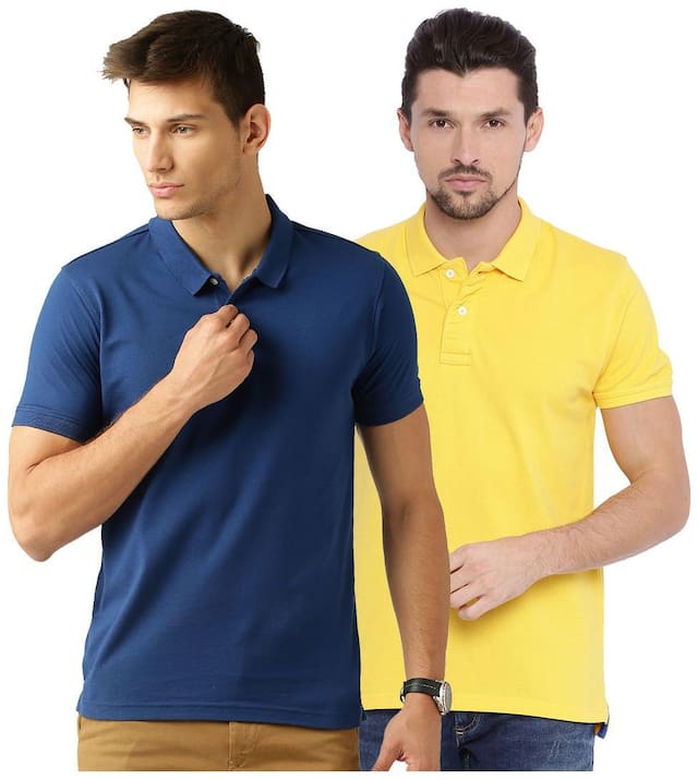 Galatea Cotton Blend Polo Tshirt--Pack Of 2