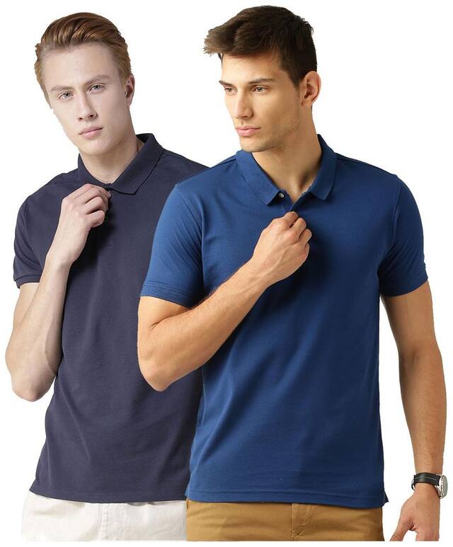 Galatea Cotton Blend Polo Tshirt--Pack Of 2