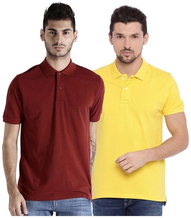 Galatea Cotton Blend Polo Tshirt--Pack Of 2