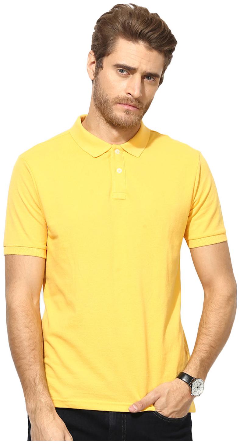 

Galatea Men Yellow Slim fit Cotton Blend Polo collar T-Shirt - Pack Of 1