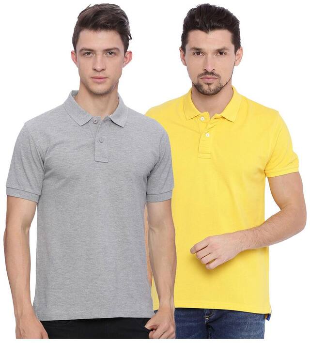 Galatea Cotton Blend Polo Tshirt--Pack Of 2