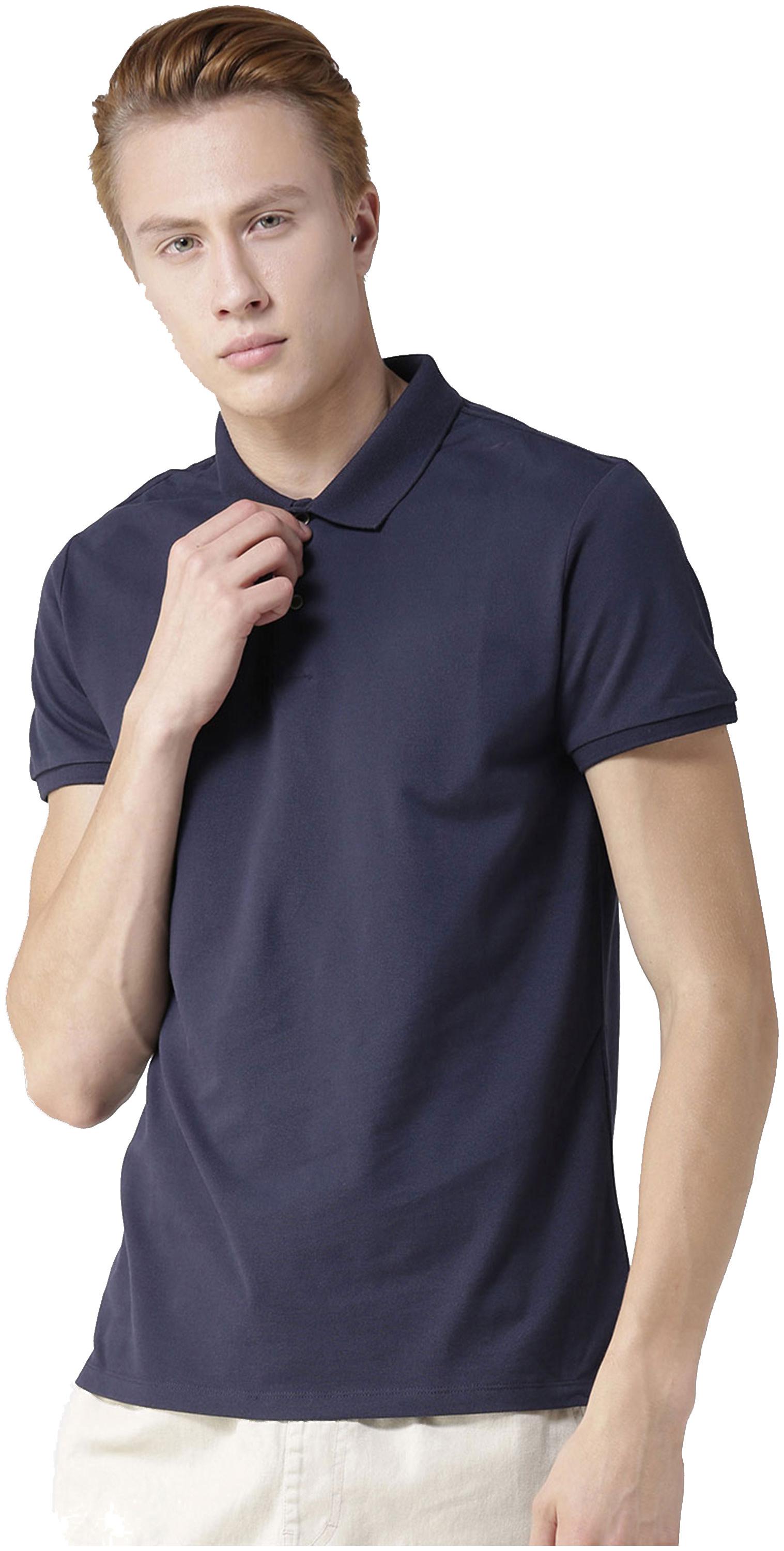 

Galatea Men Navy blue Slim fit Cotton Polo collar T-Shirt - Pack Of 1
