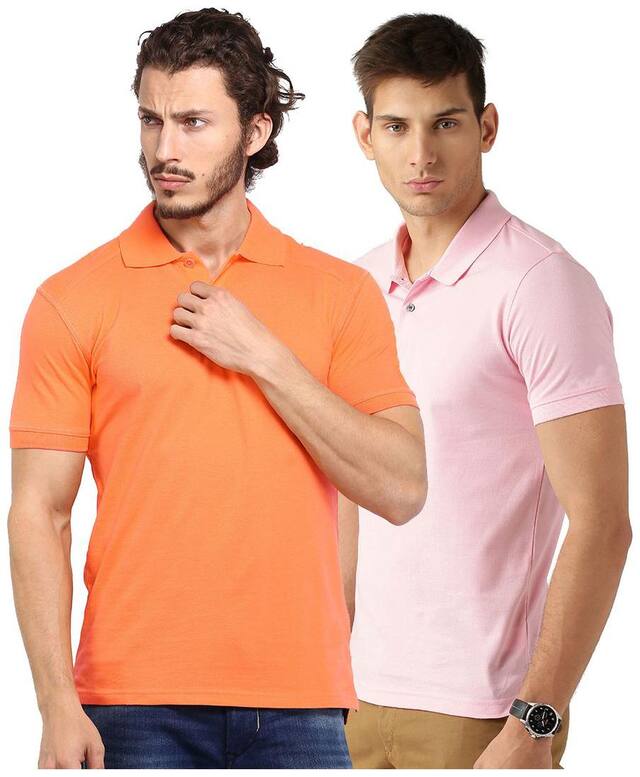 Galatea Cotton Blend Polo Tshirt--Pack Of 2