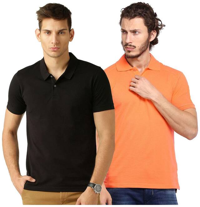 Galatea Cotton Blend Polo Tshirt--Pack Of 2