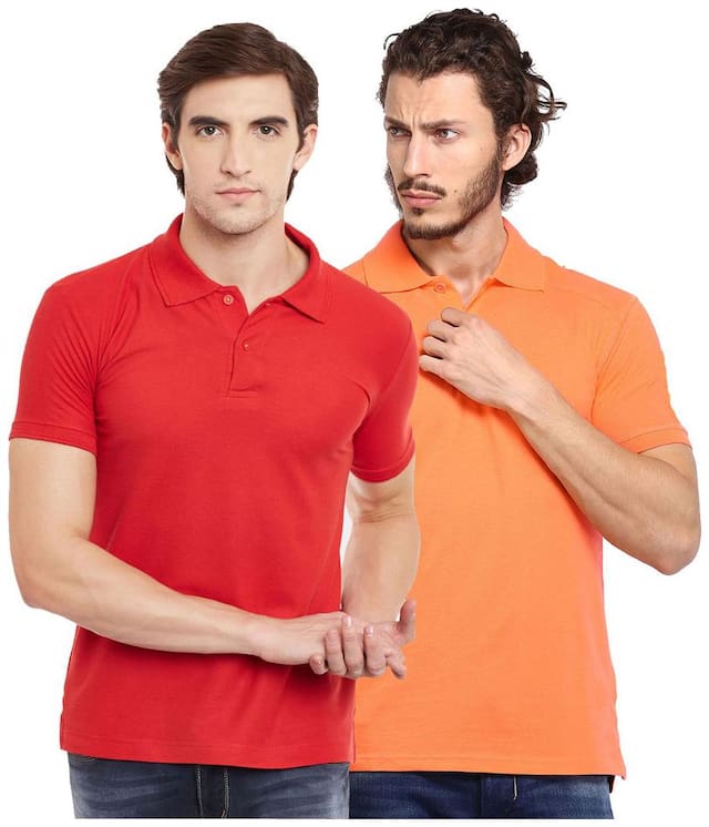 Galatea Cotton Blend Polo Tshirt--Pack Of 2