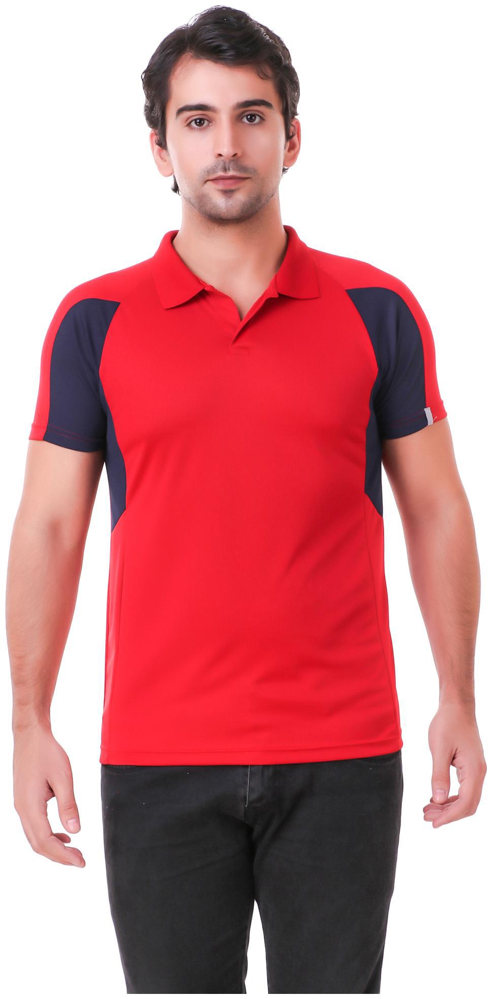 

Galatea Men Red Slim fit Polyester Polo collar T-Shirt - Pack Of 1