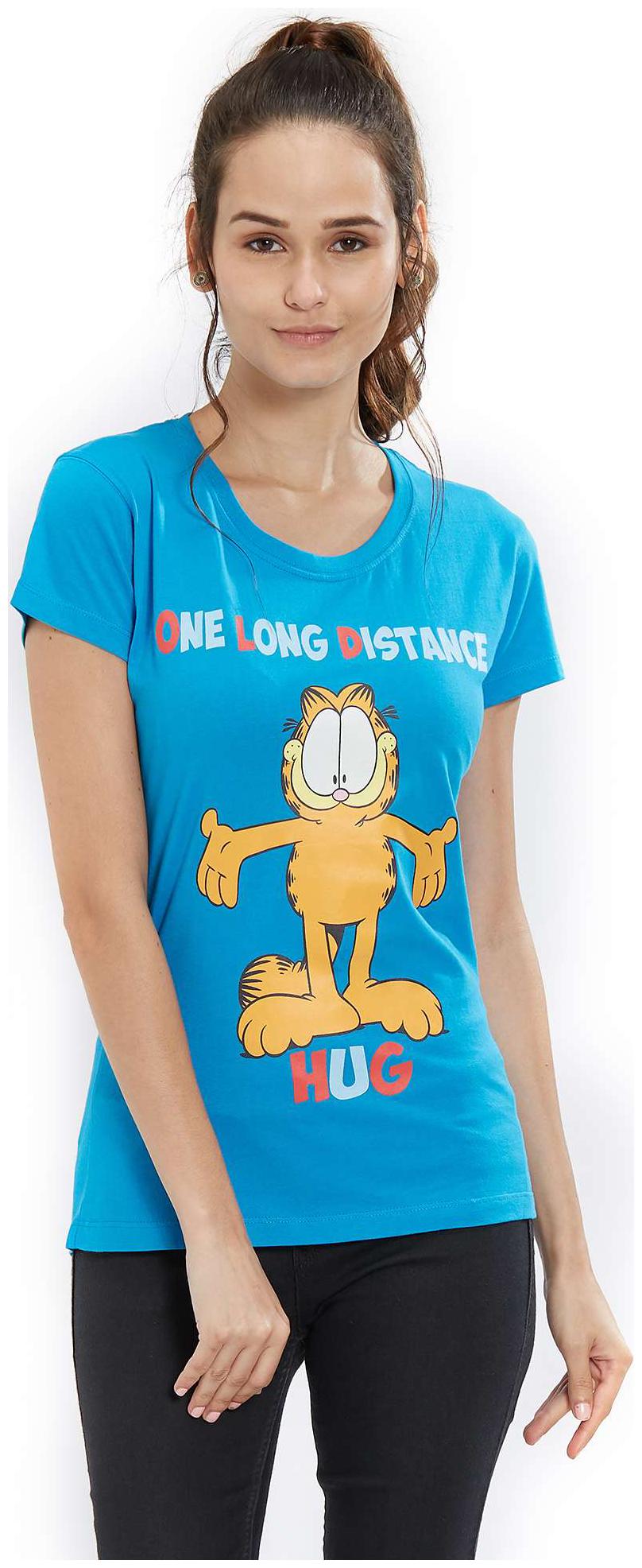 

Status Quo Women Blue Slim fit Round neck Cotton T shirt