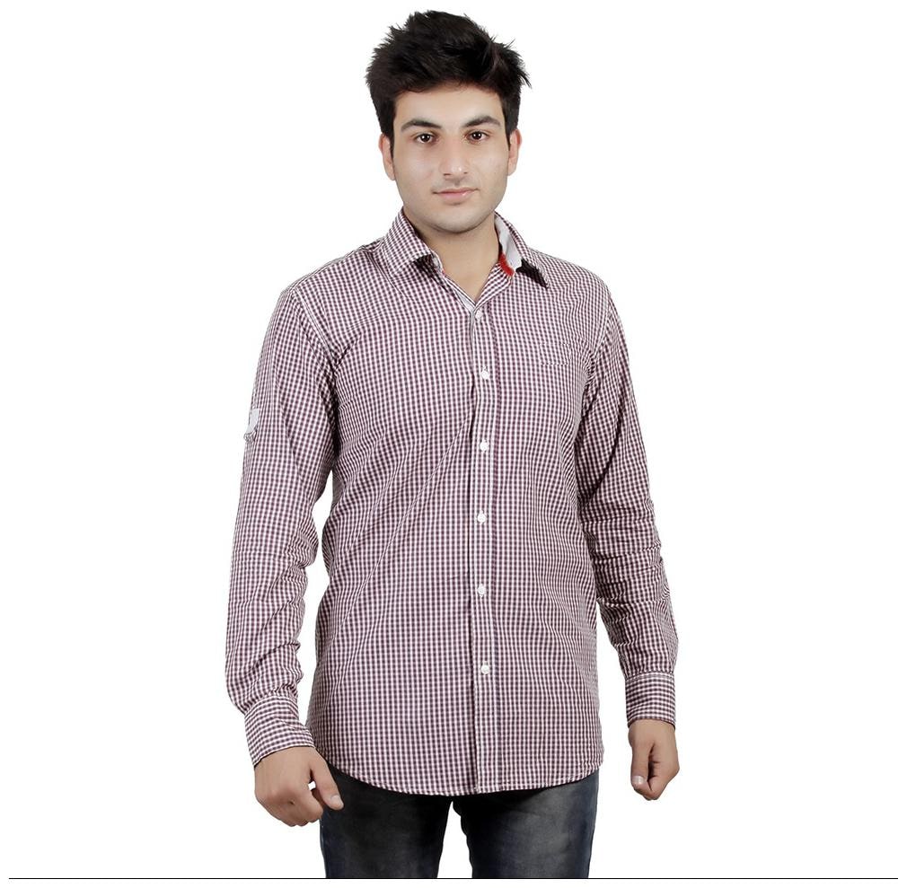 

Gasser Men Purple Solid Slim Fit Casual Shirt