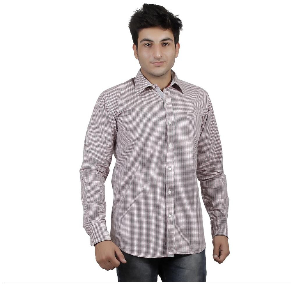 

Gasser Men Purple Checked Slim Fit Casual Shirt