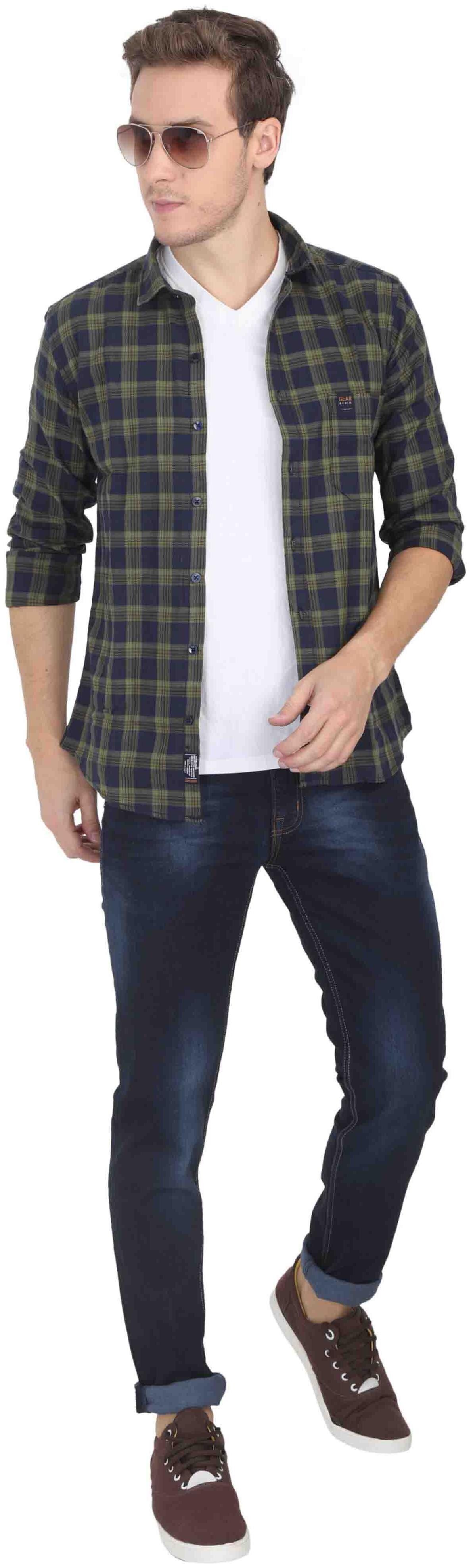 

GEAR DENIM Men Blue Slim Fit Jeans