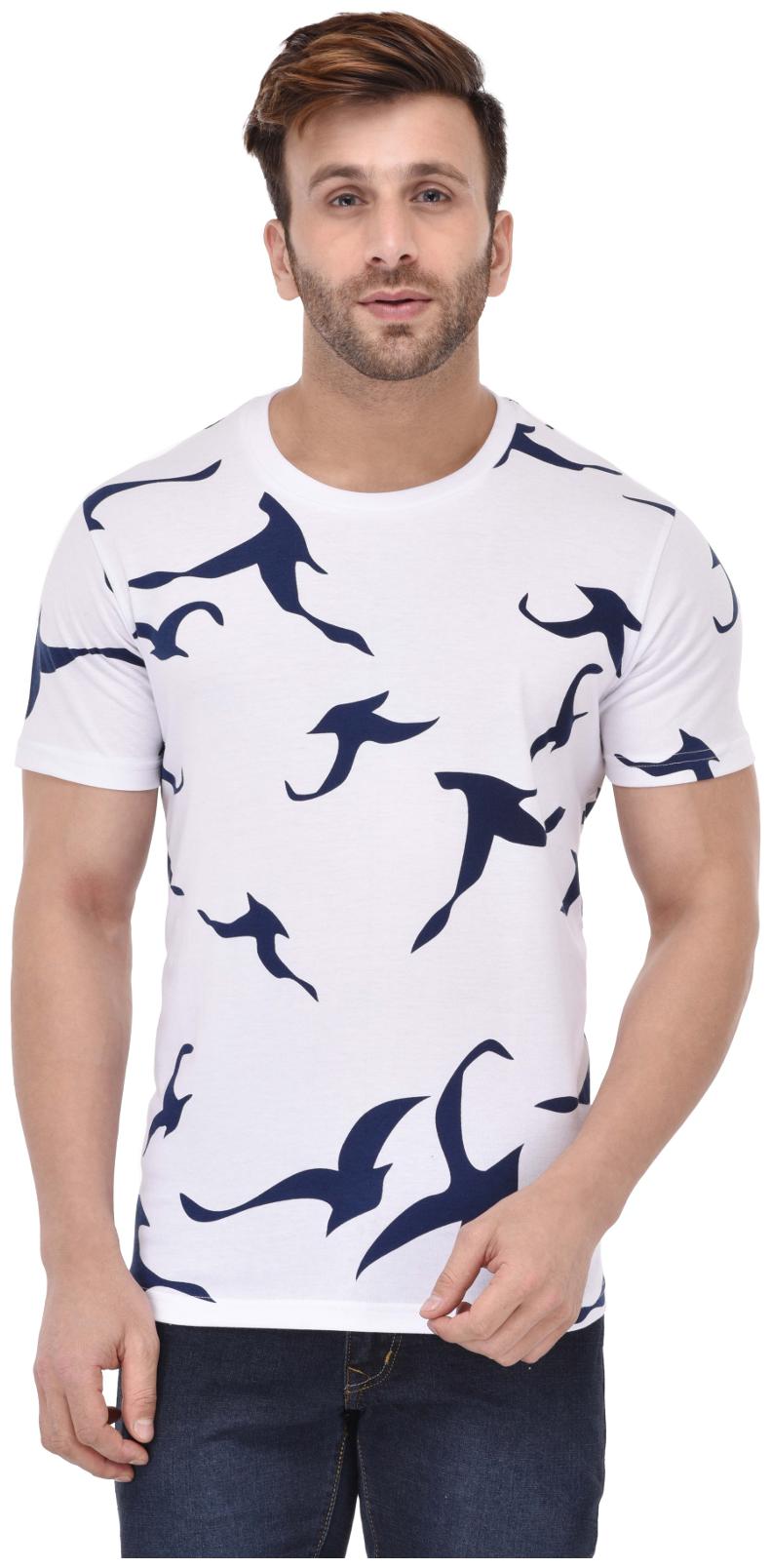 

Vivid Bharti Men White Loose fit Cotton Round neck T-Shirt - Pack Of 1