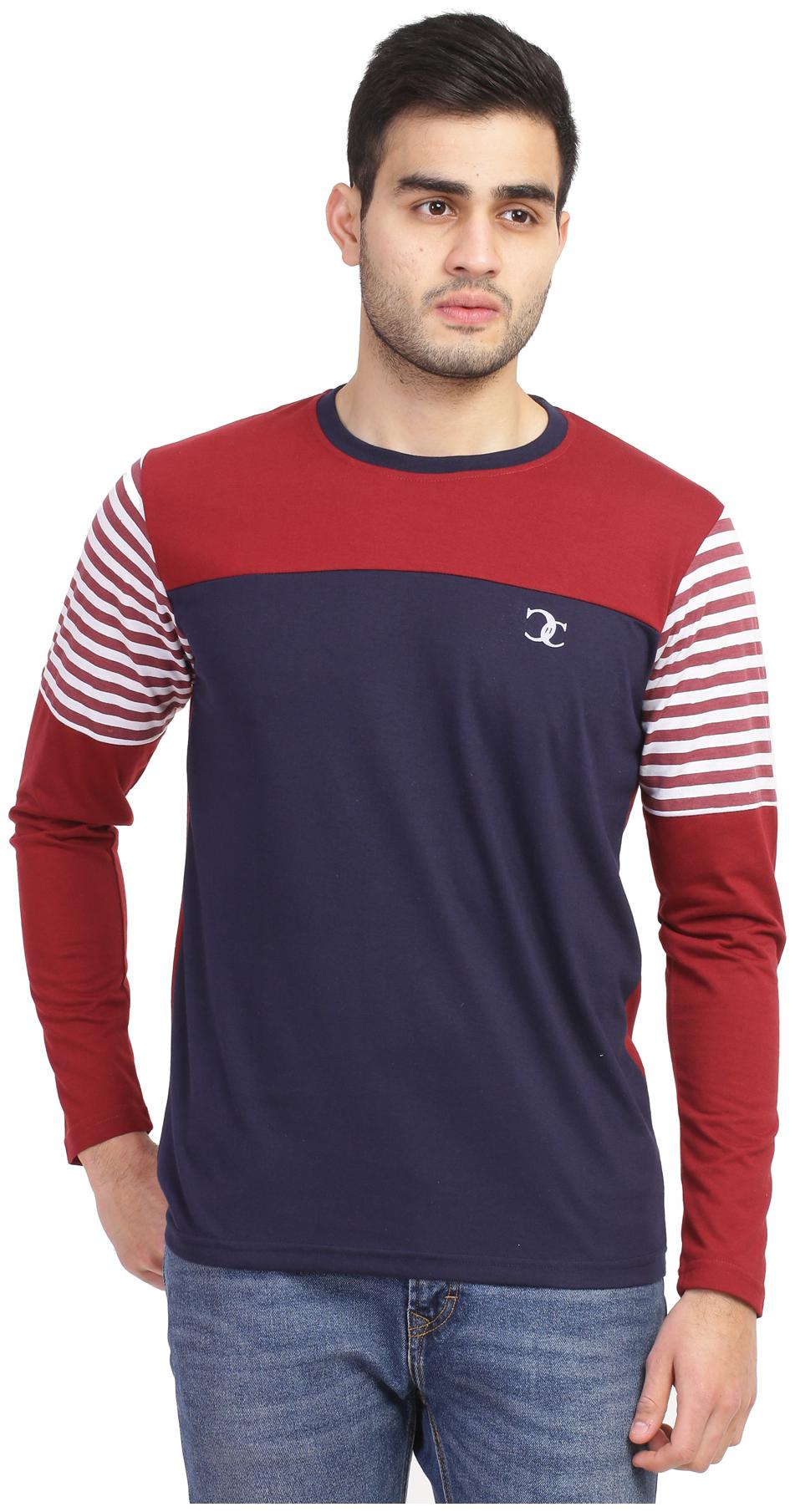 

GENTINO Men Maroon Navy blue Regular fit Cotton Blend Round neck T-Shirt - Pack Of 1