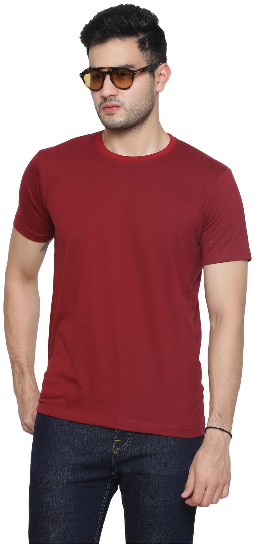 

GENTINO Men Maroon Regular fit Cotton Round neck T-Shirt - Pack Of 1