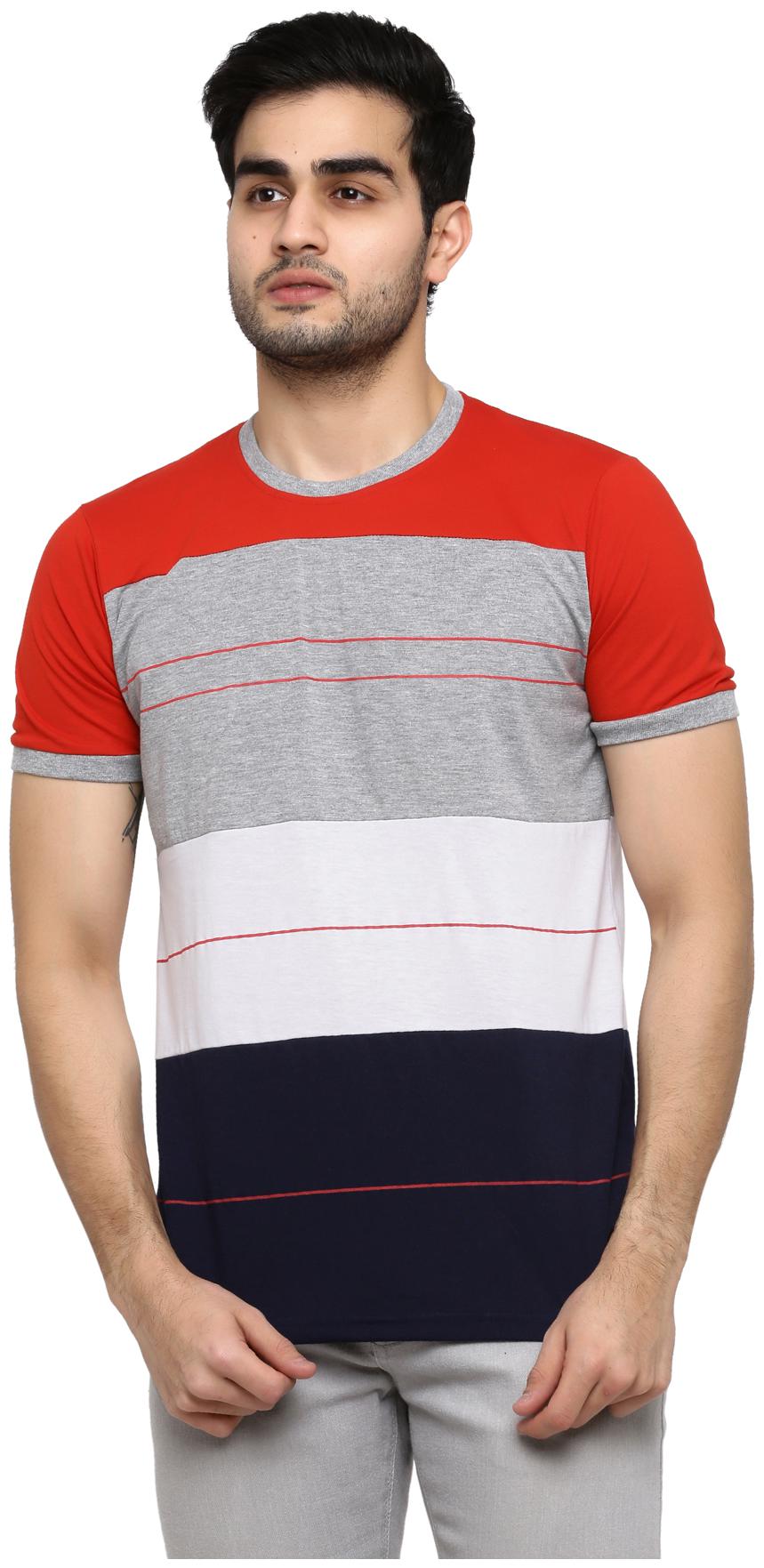 

GENTINO Men Multi Regular fit Cotton Blend Round neck T-Shirt - Pack Of 1