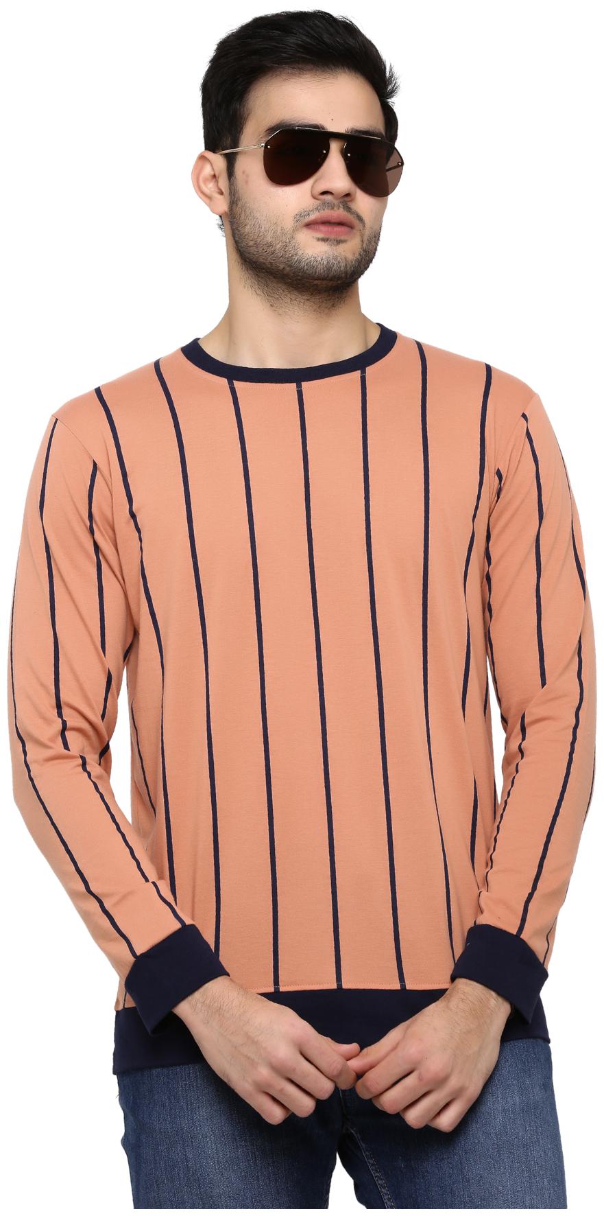 

GENTINO Men Orange Slim fit Cotton Blend Round neck T-Shirt - Pack Of 1