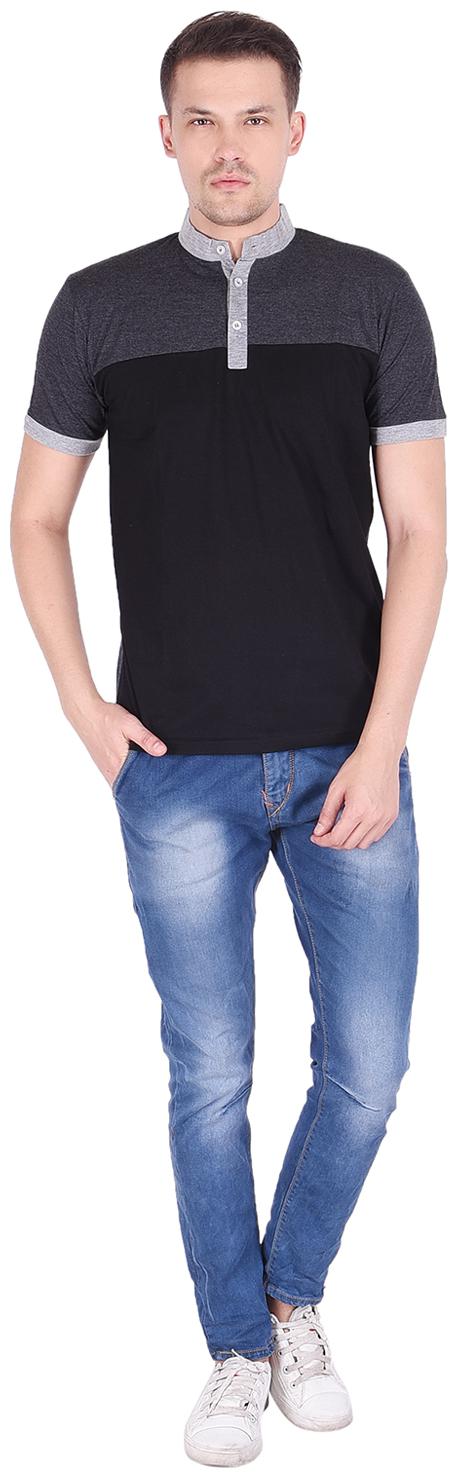 

GENTINO Men Grey Regular fit Cotton Blend Henley neck T-Shirt - Pack Of 1