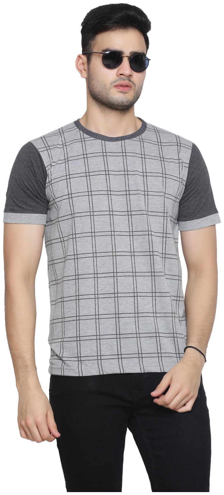 

GENTINO Men Grey Regular fit Cotton Round neck T-Shirt - Pack Of 1