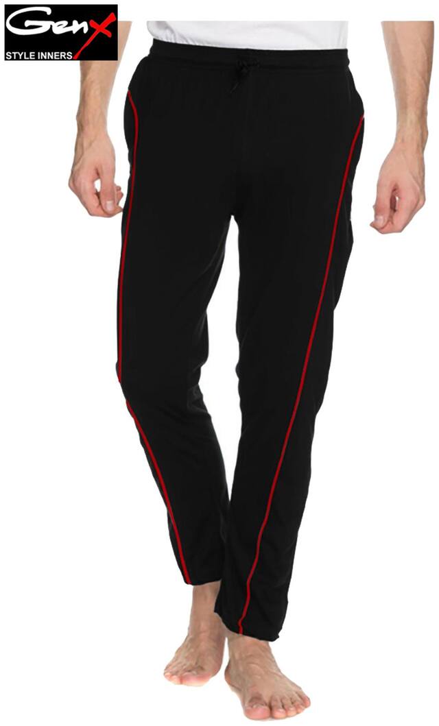 Genx Men Cotton Solid Pyjama - Assorted