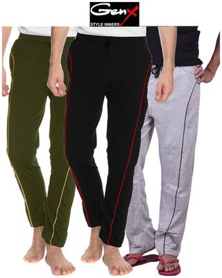 Genx Men Multi Solid Regular fit Track pants