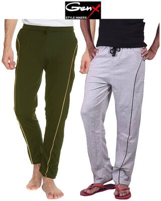 Genx Men Multi Solid Regular fit Track pants
