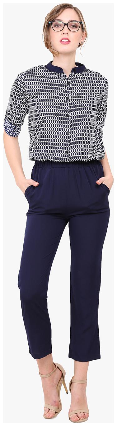 

Trend Arrest Printed Jumpsuit - Blue