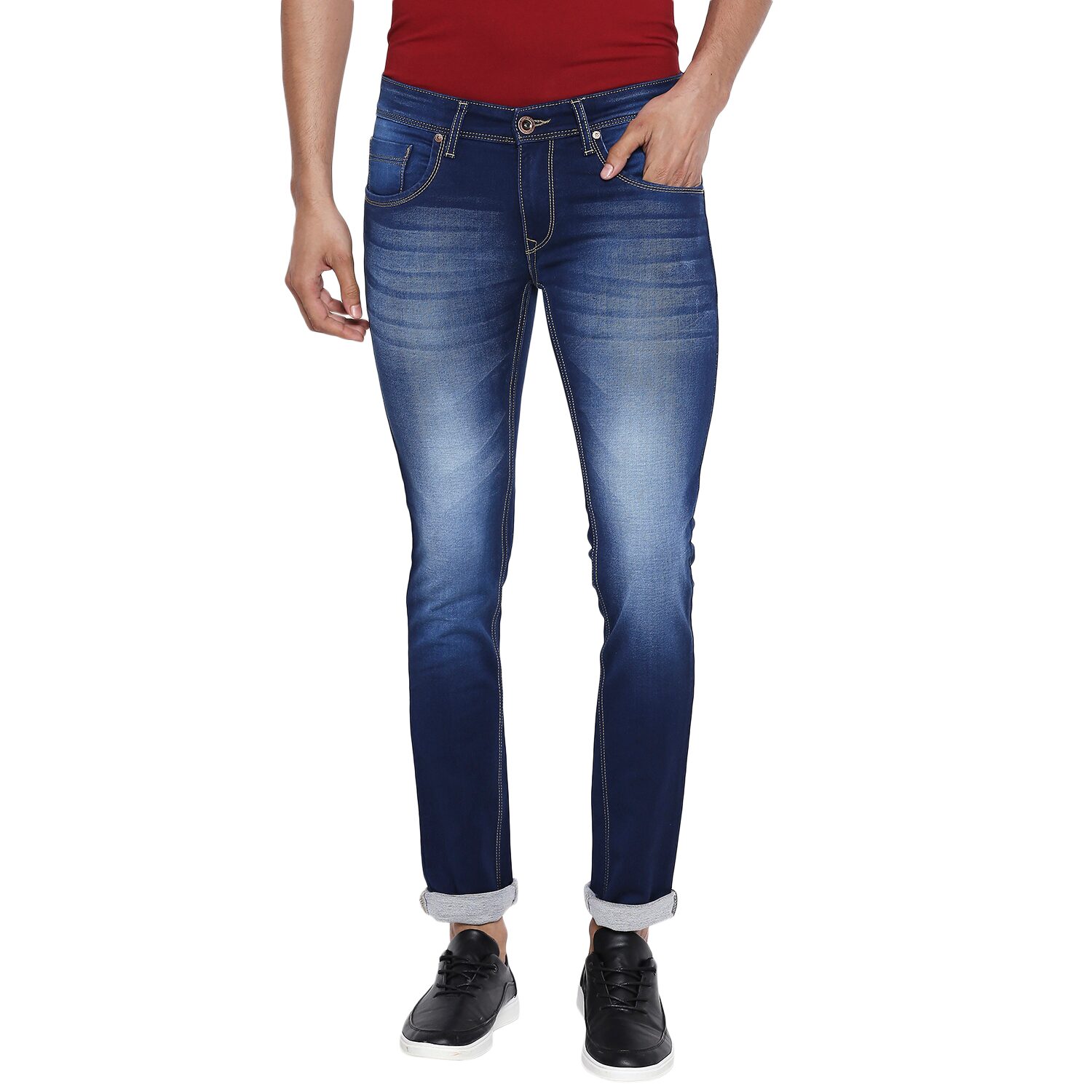 

GERICHO LONDON Men Navy Blue Slim Fit Jeans
