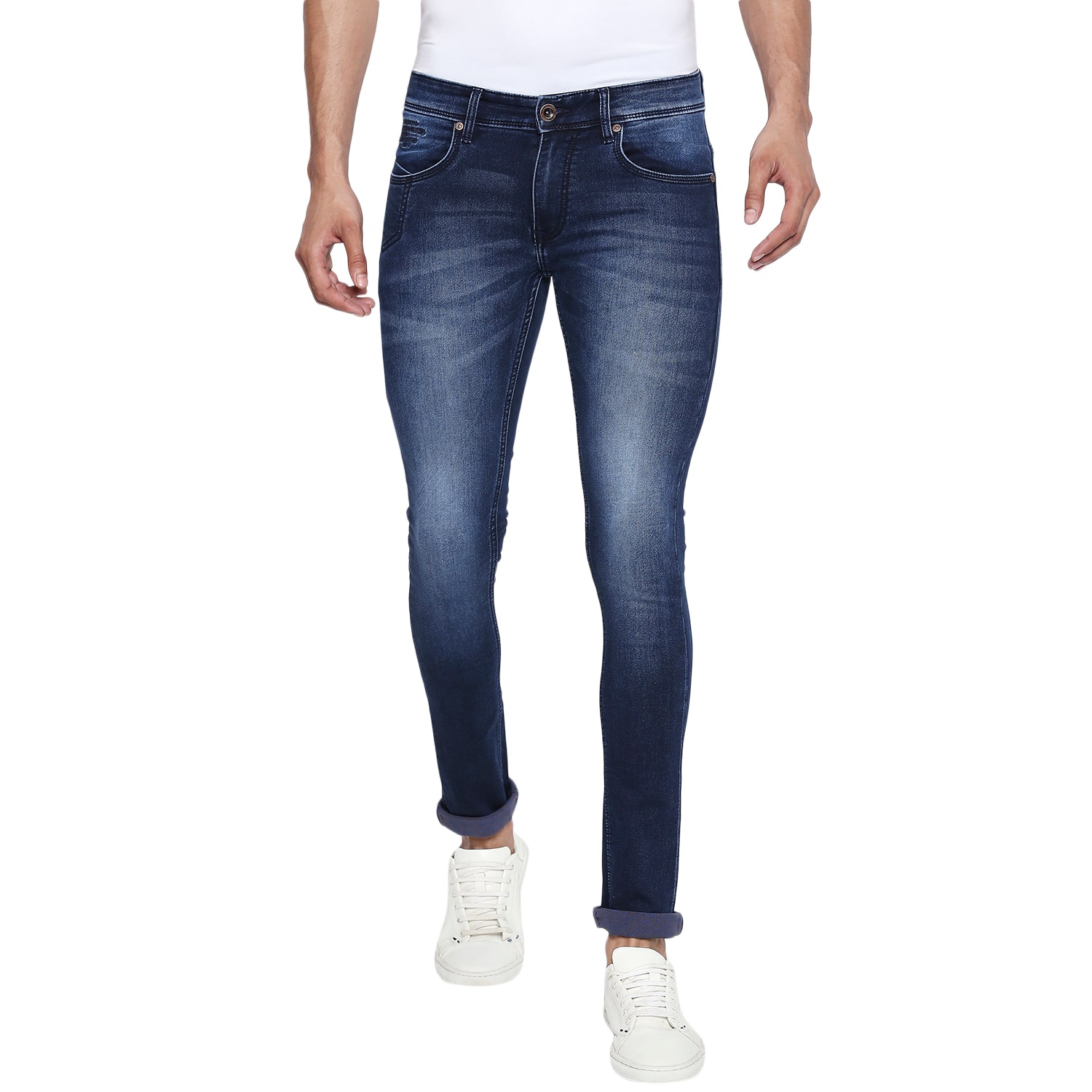 

GERICHO LONDON Men Navy Blue Slim Fit Jeans