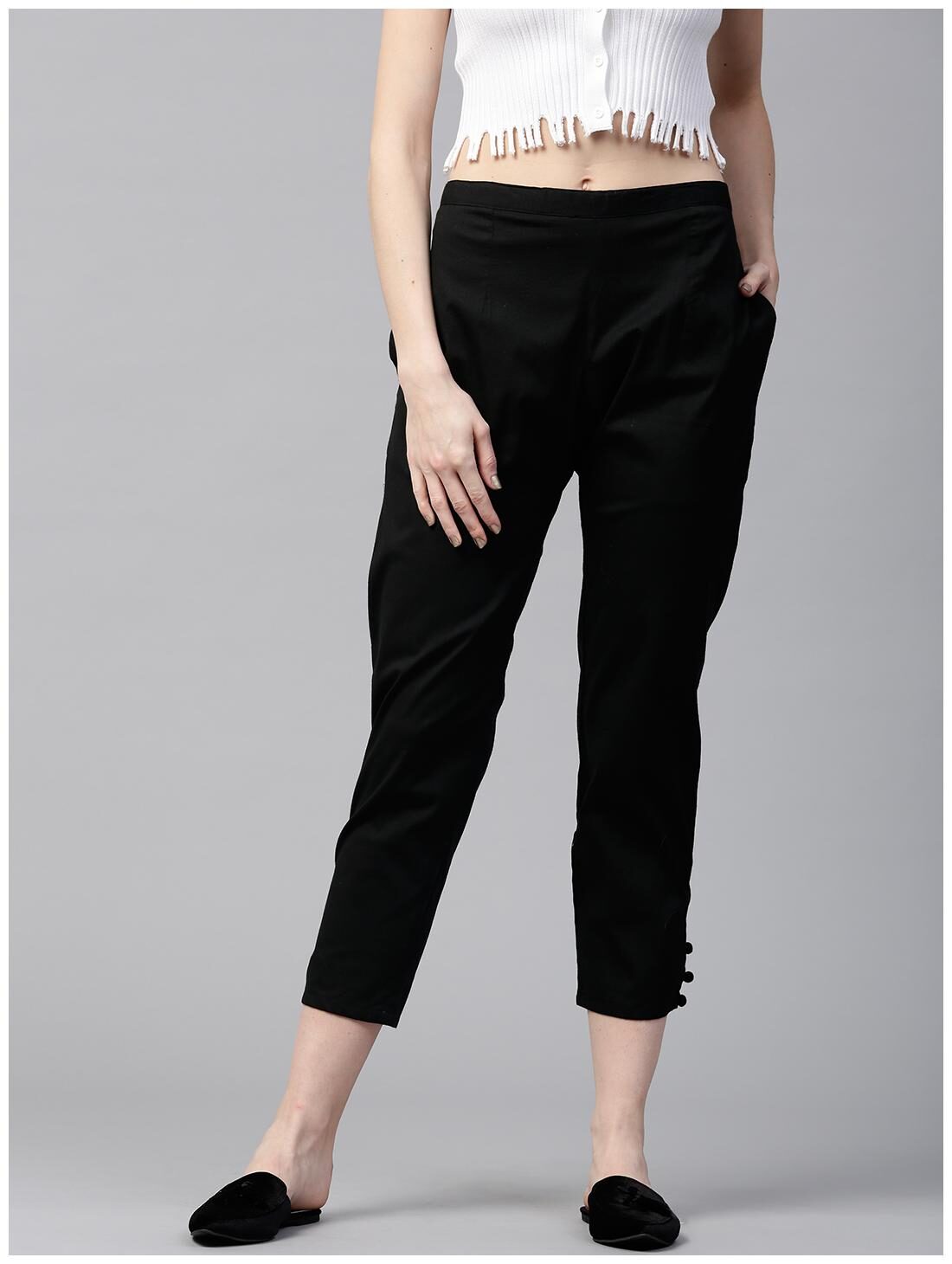 

GERUA Women Black Regular fit Regular trousers