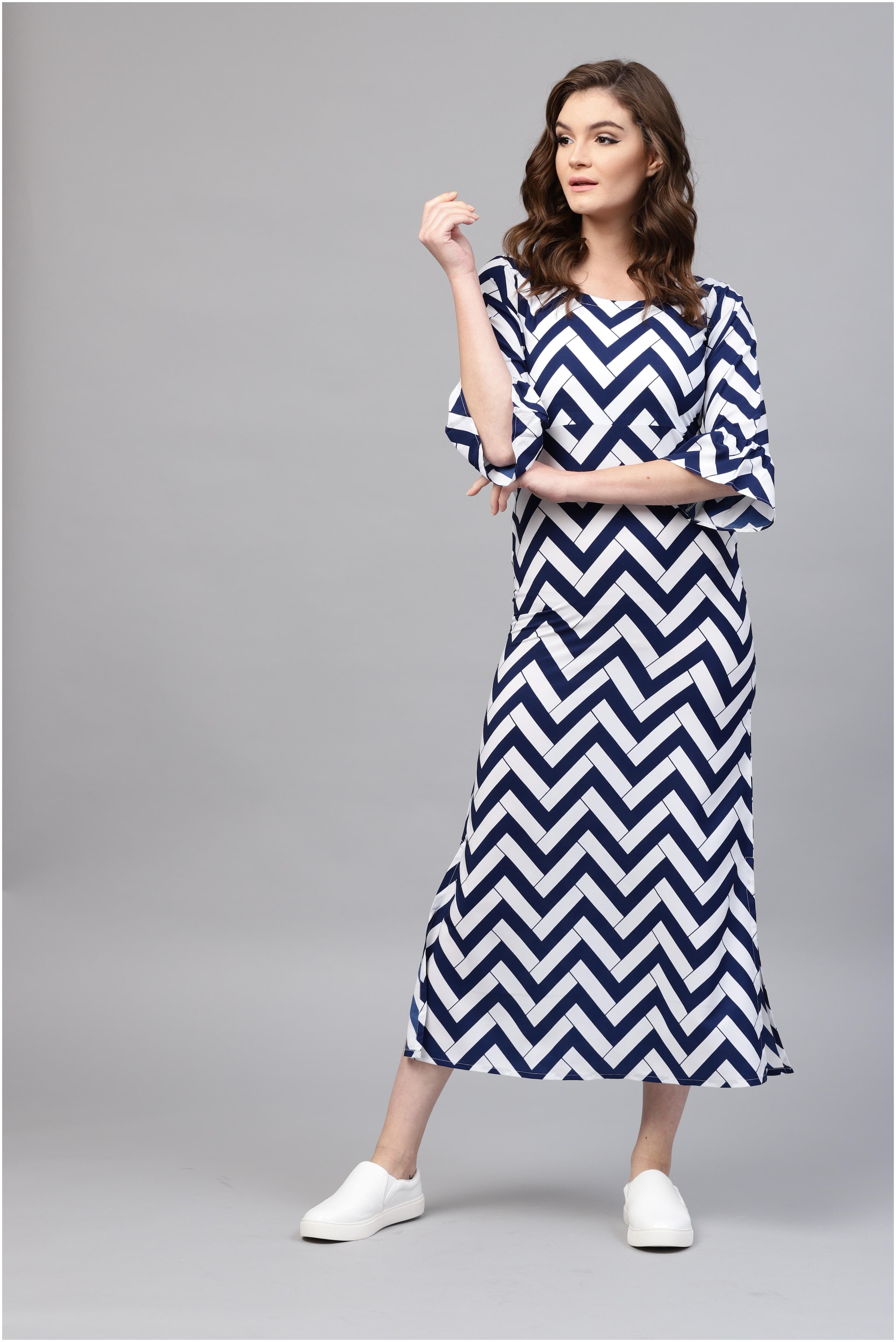 

GERUA Women Polyester A-Line Kurta -Blue