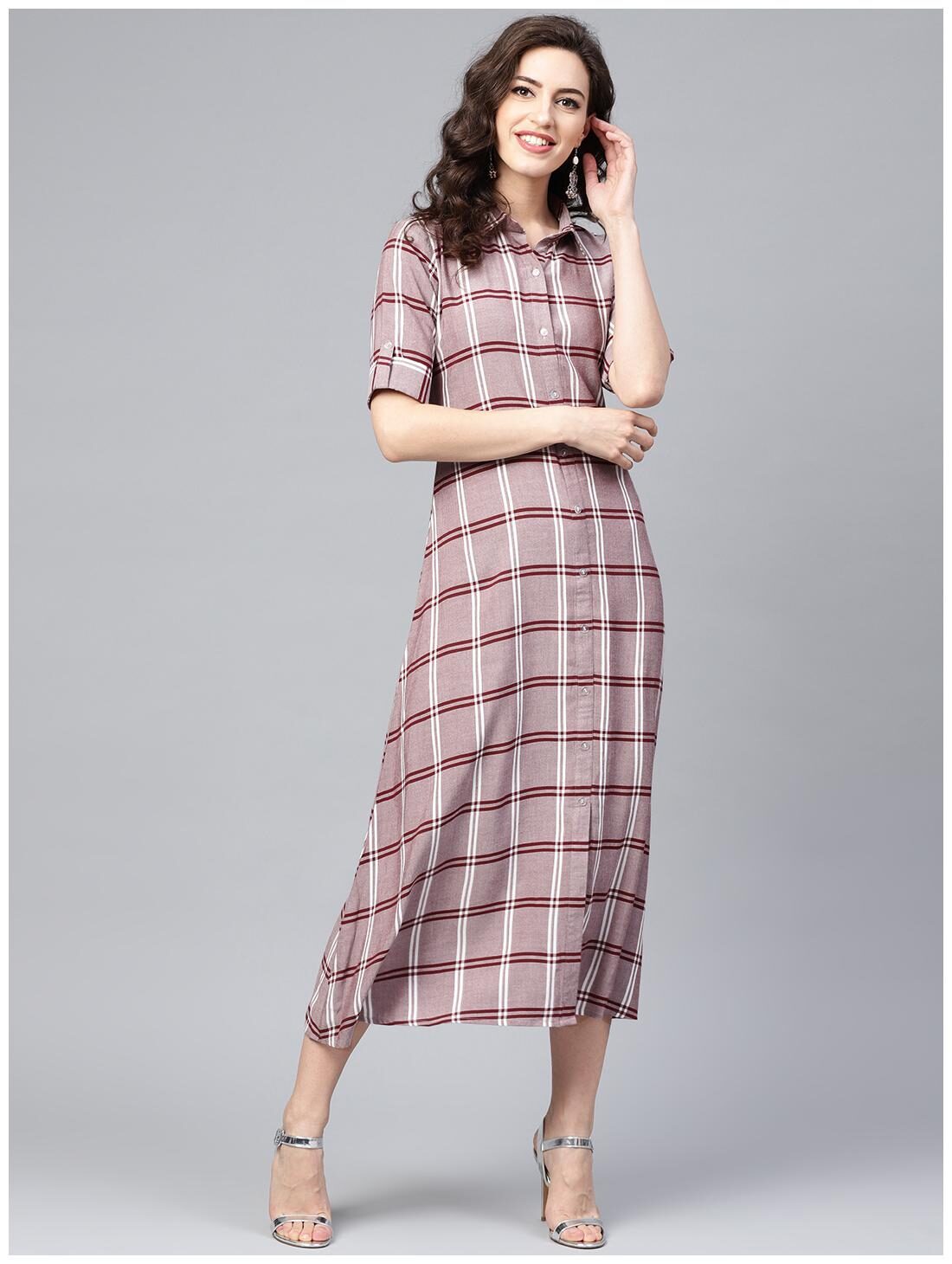 

GERUA Women Brown Printed Anarkali Kurta