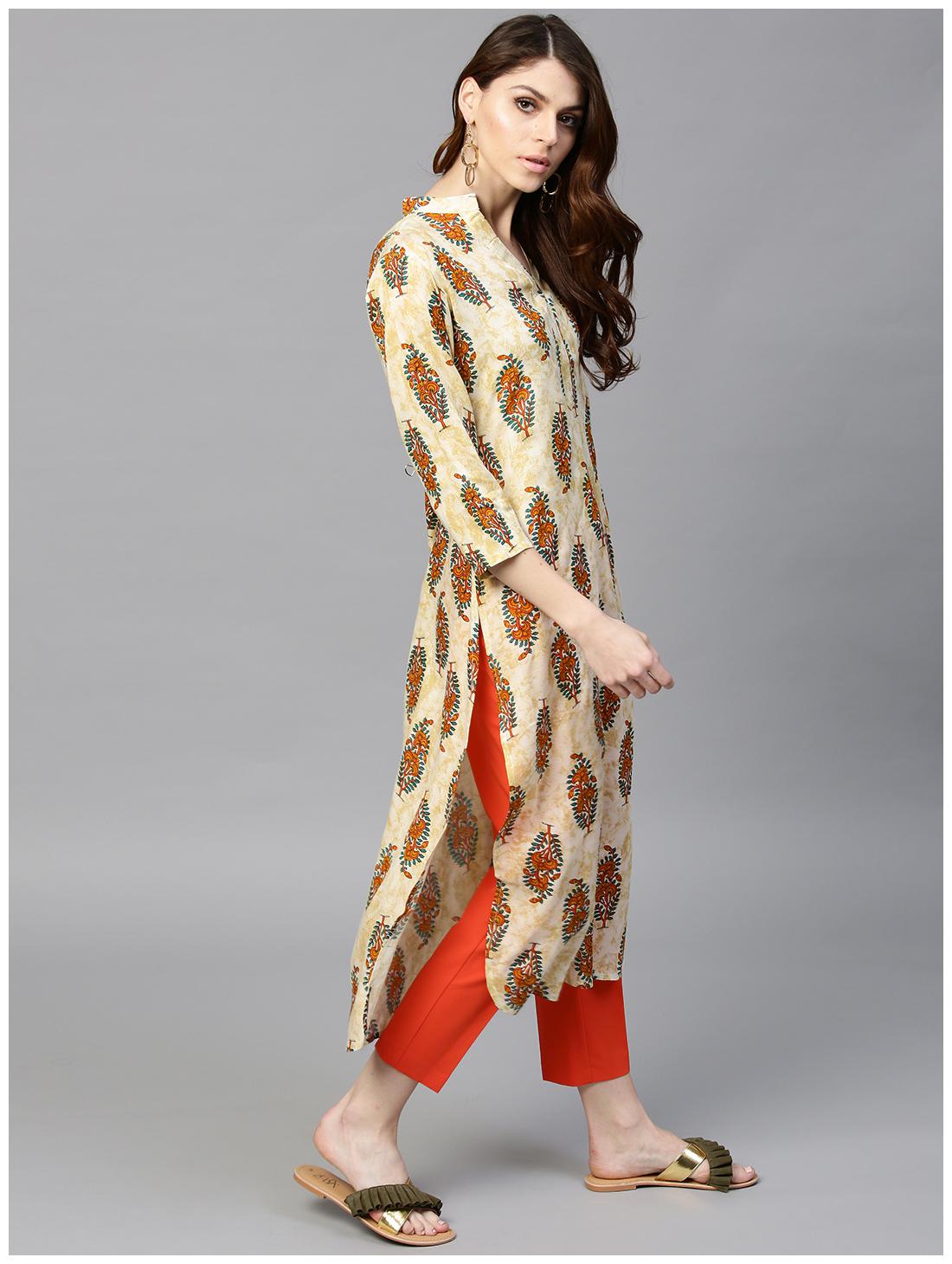 

GERUA Women Multi Floral Straight Kurta