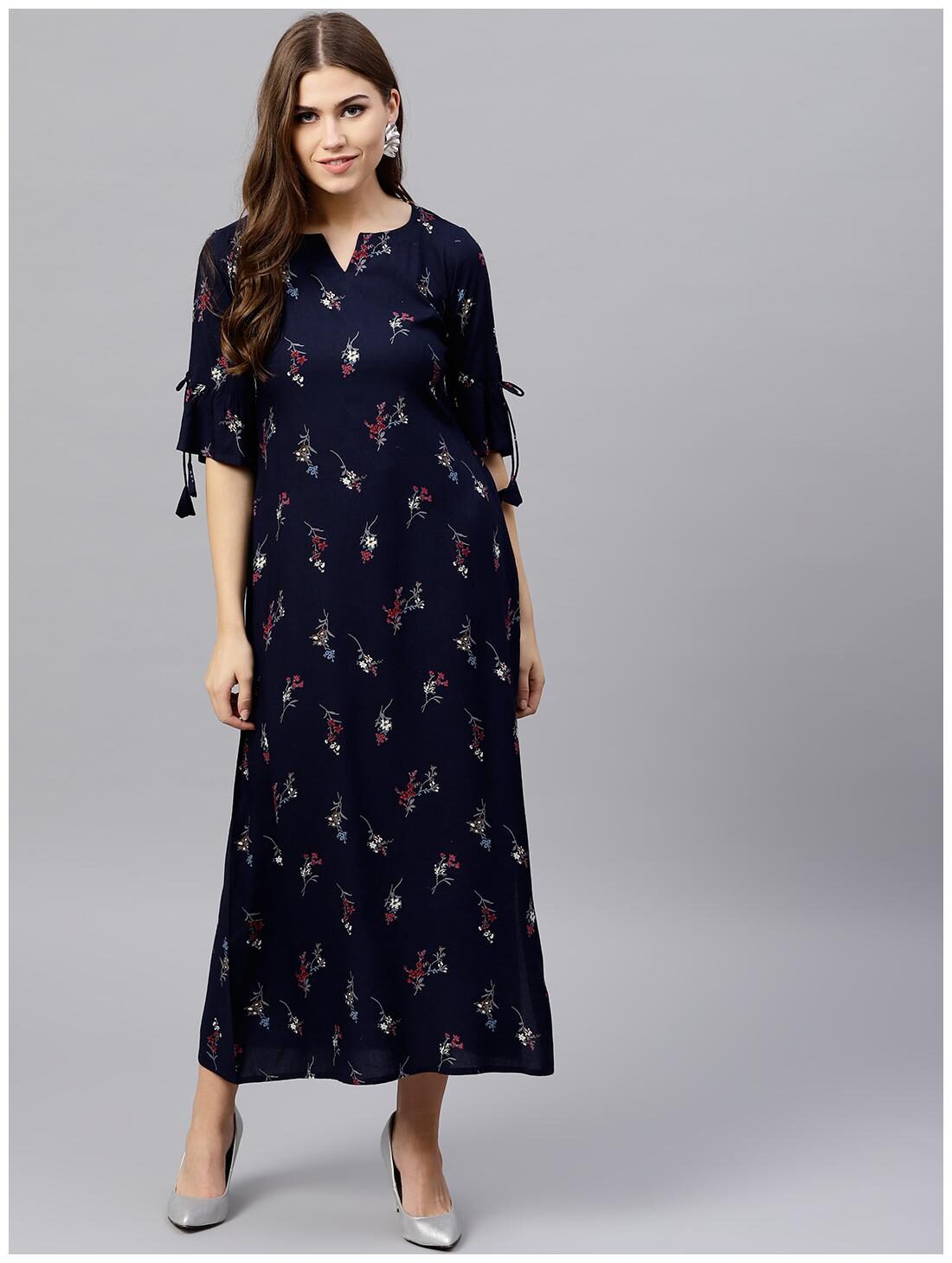 

GERUA Women Rayon A-Line Kurta -Blue