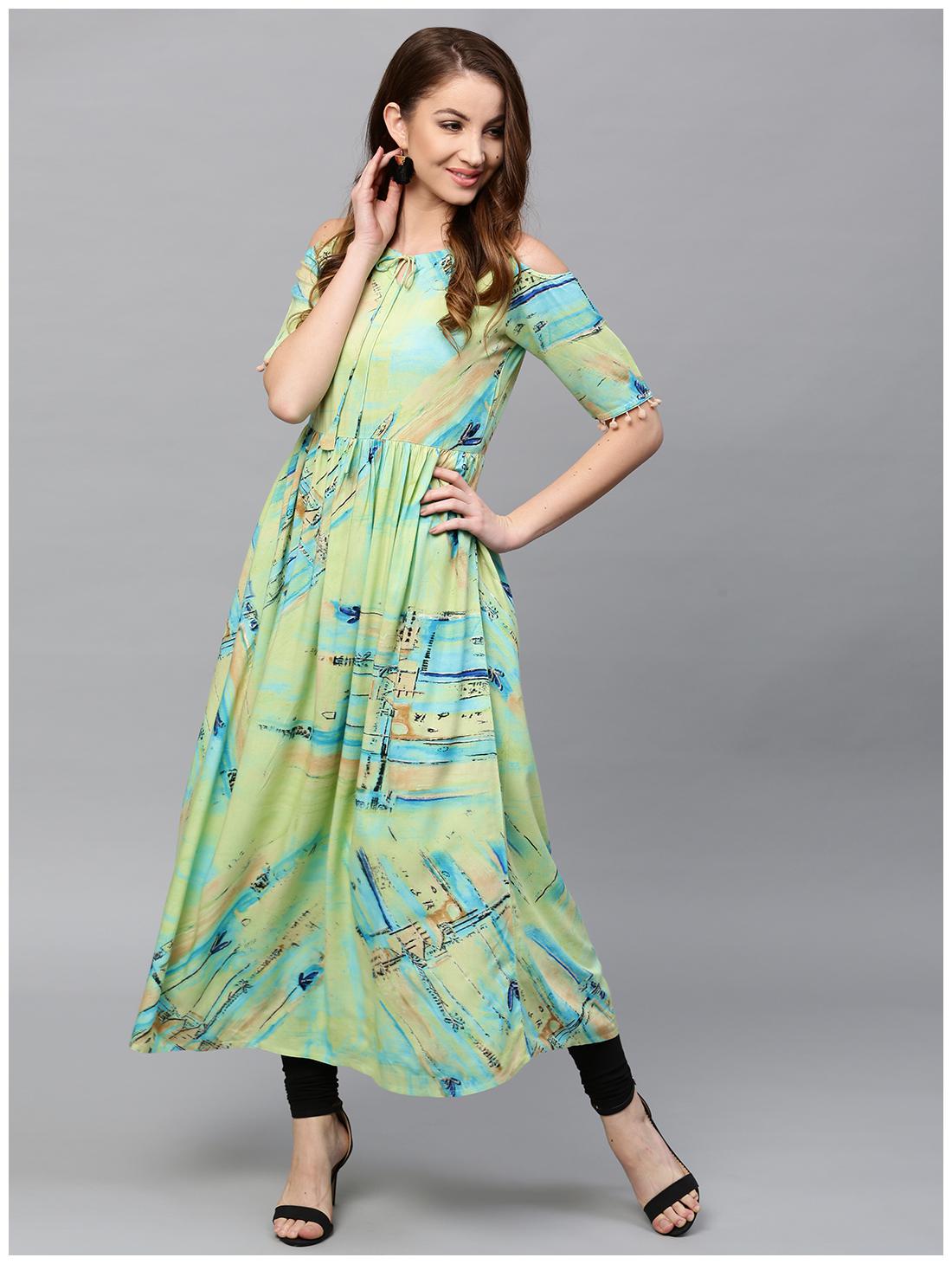 

GERUA Women Rayon Anarkali Kurta -Multi
