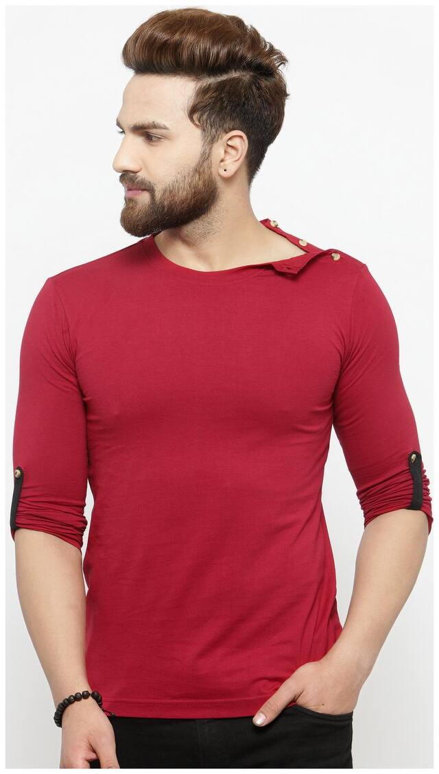 GESPO Cotton Red T Shirt