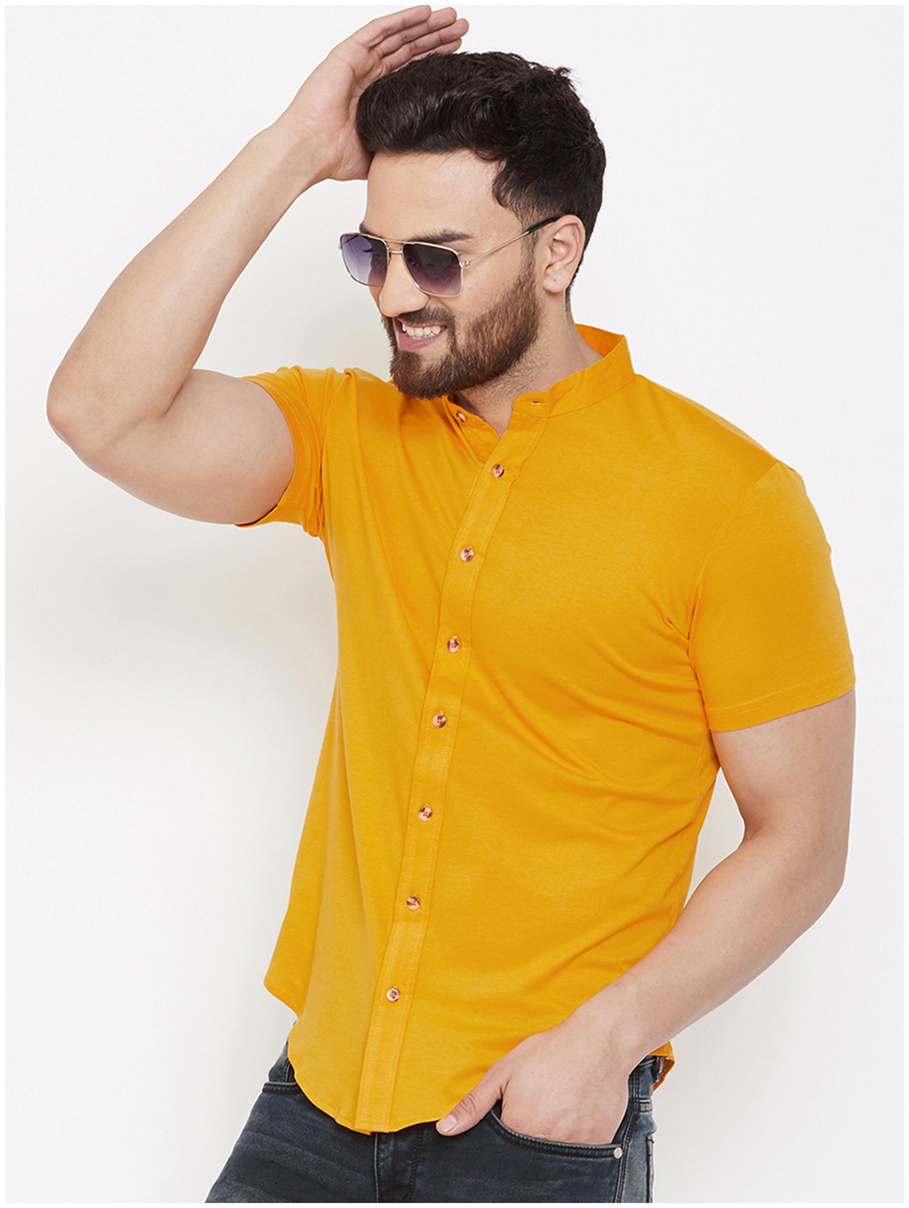 

GESPO Men Yellow Solid Regular Fit Casual Shirt