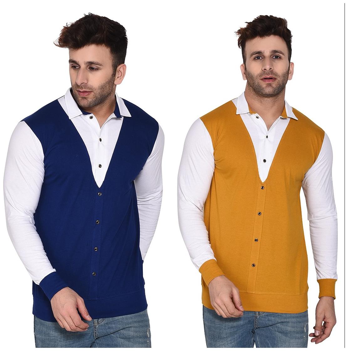 

Geum Men Multi Colorblocked Regular Fit Casual Shirt