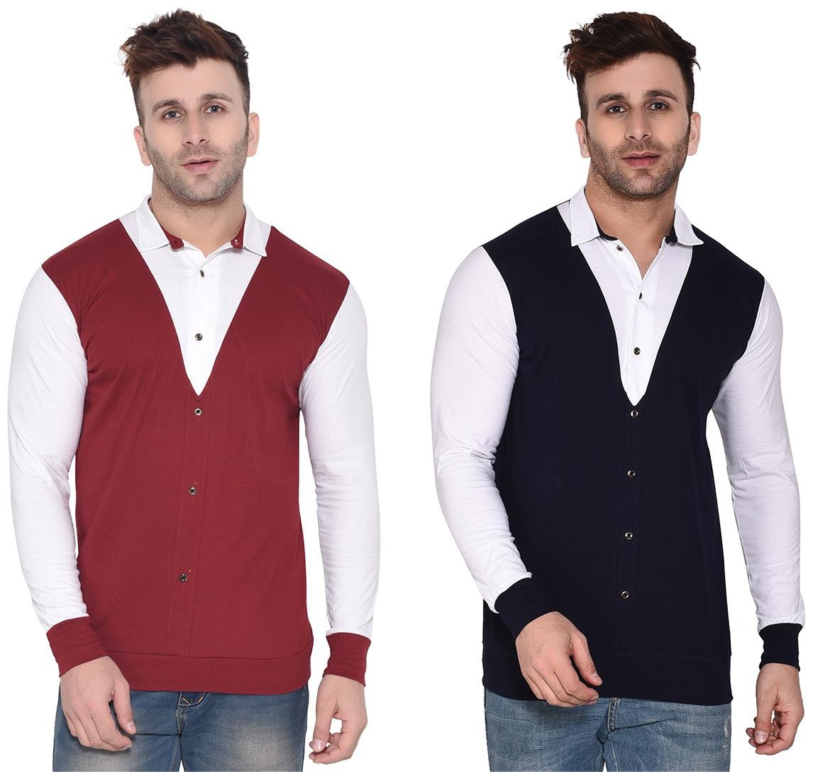 

Geum Men Multi Colorblocked Regular Fit Casual Shirt