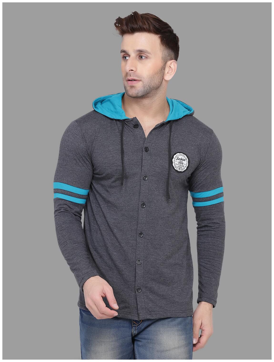 

Geum Men Grey Slim fit Cotton Blend Hood T-Shirt - Pack Of 1