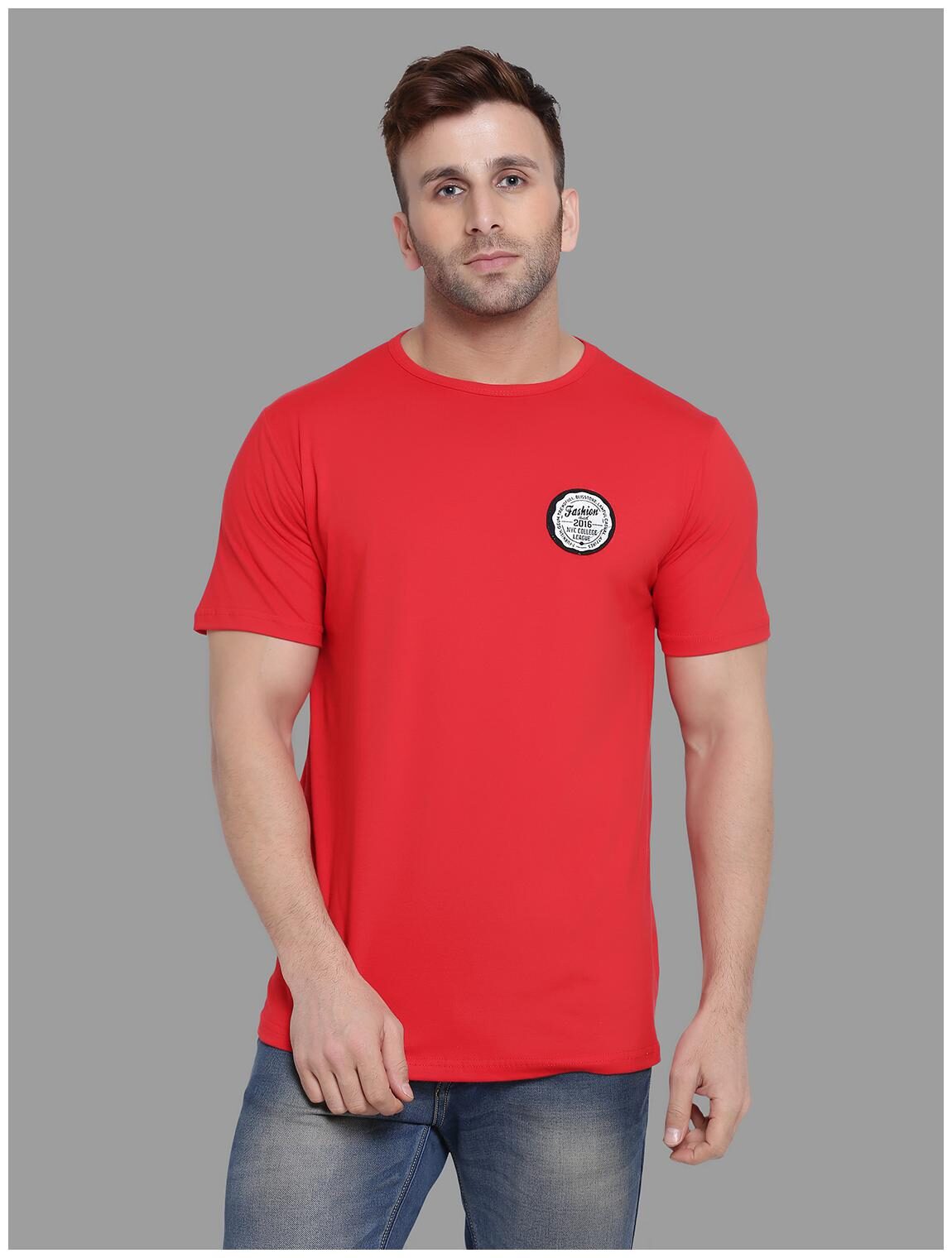 

Geum Men Red Slim fit Cotton Blend Round neck T-Shirt - Pack Of 1