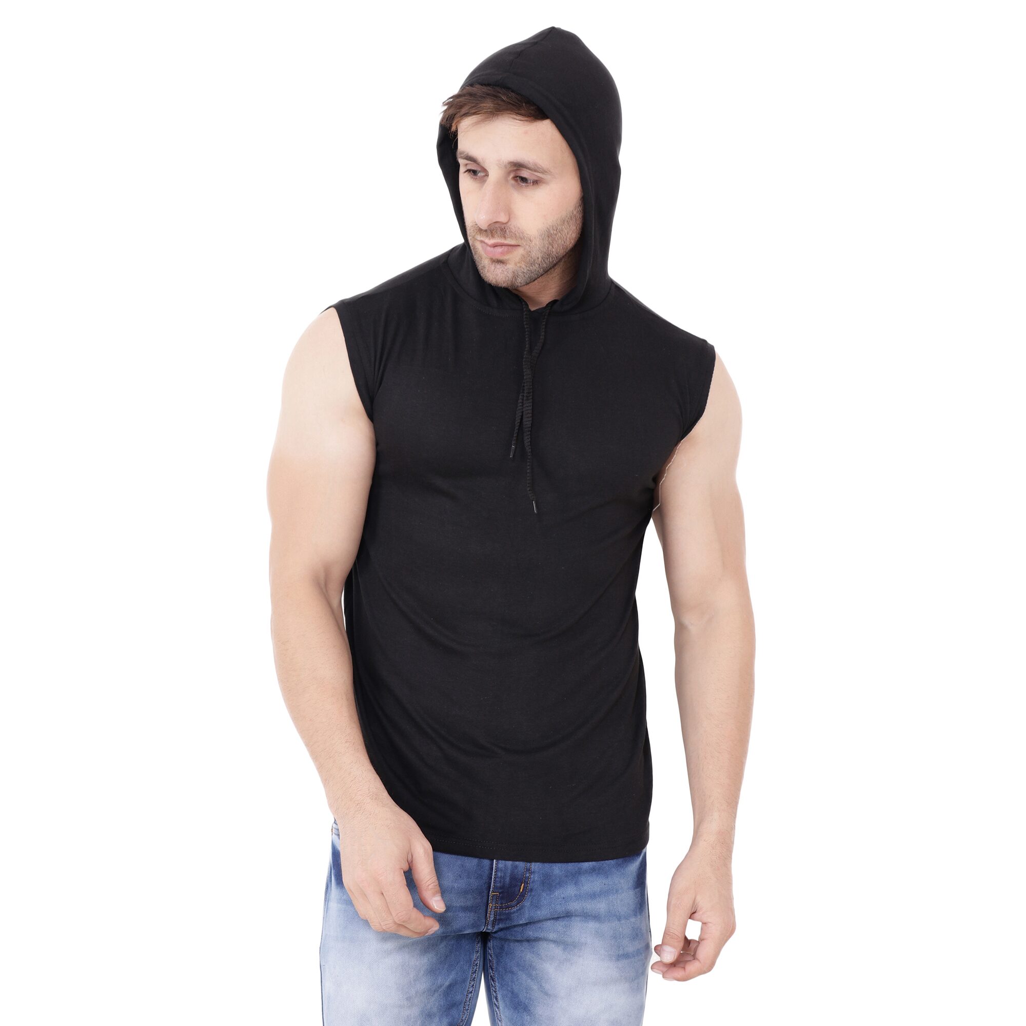 

Geum Men Black Regular fit Cotton Hood T-Shirt - Pack Of 1