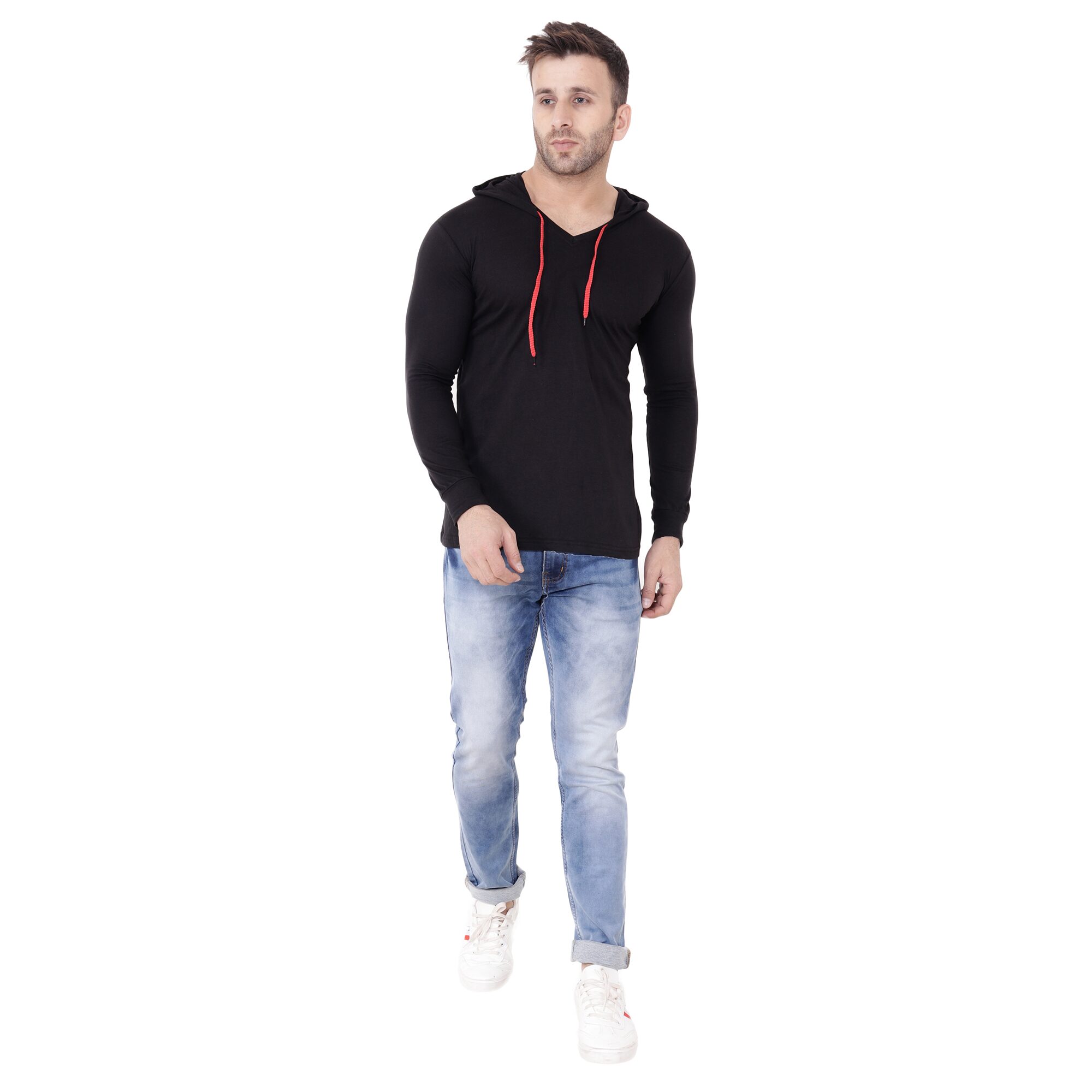 

Geum Men Black Regular fit Cotton Hood T-Shirt - Pack Of 1