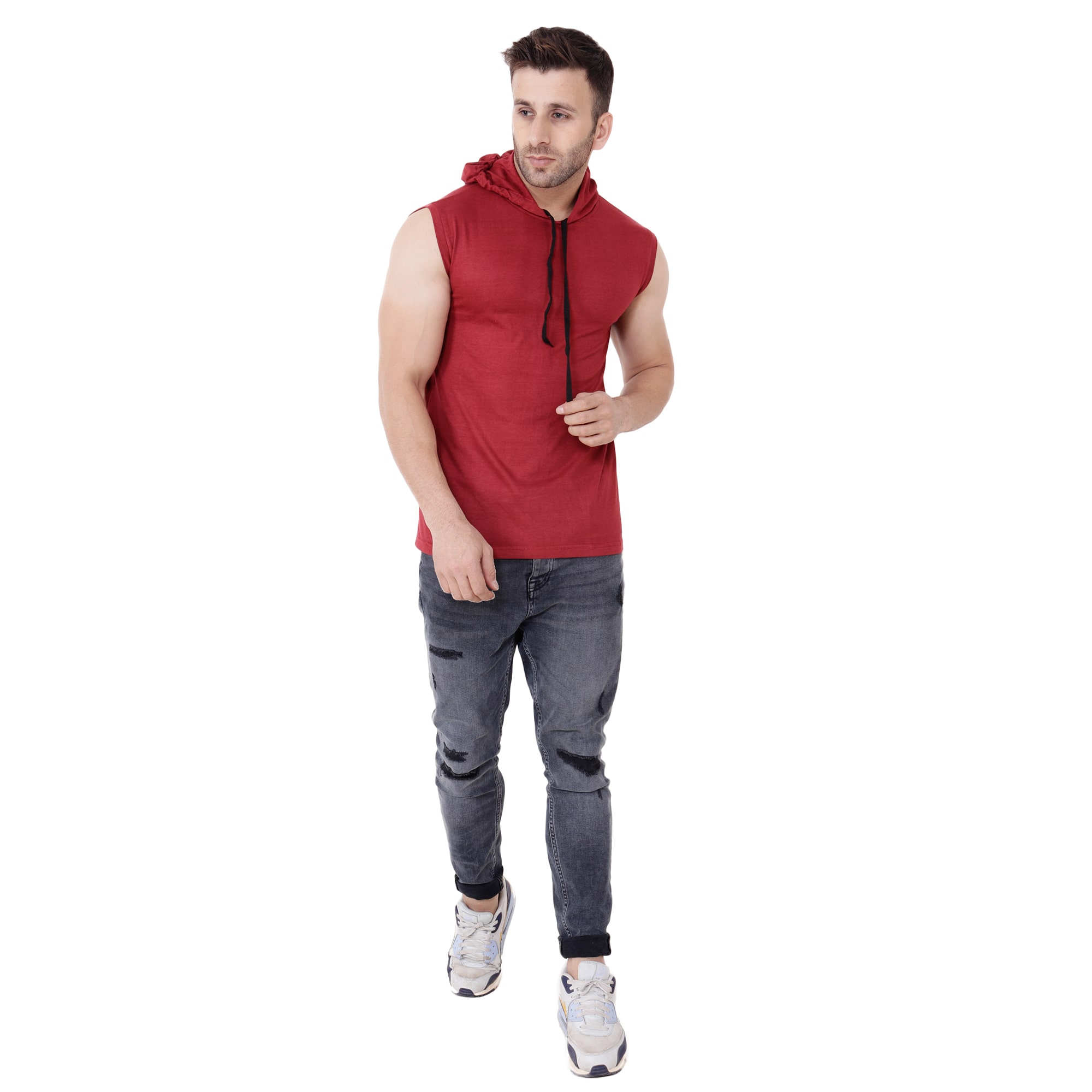 

Geum Men Maroon Regular fit Cotton Hood T-Shirt - Pack Of 1