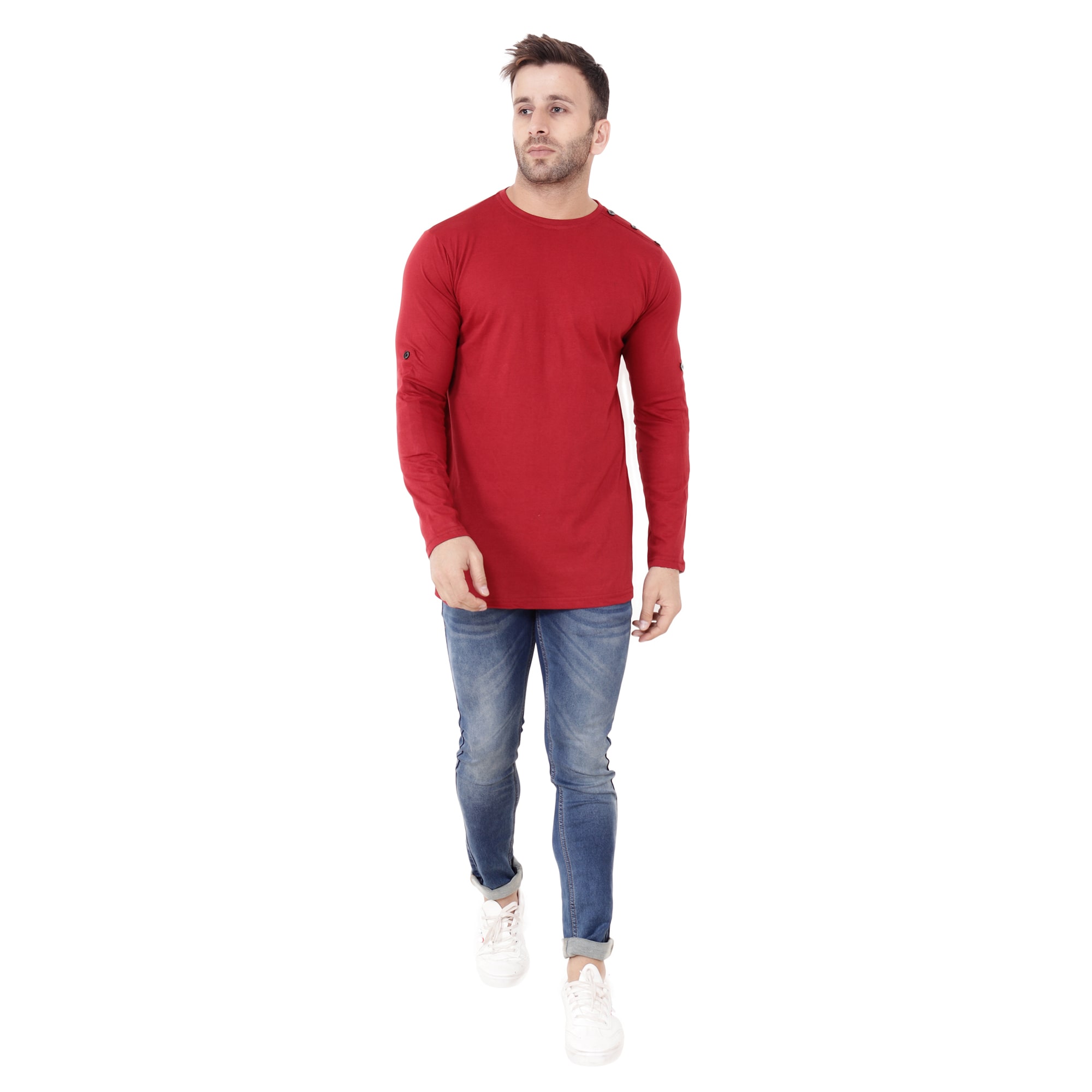 

Geum Men Maroon Regular fit Cotton Round neck T-Shirt - Pack Of 1