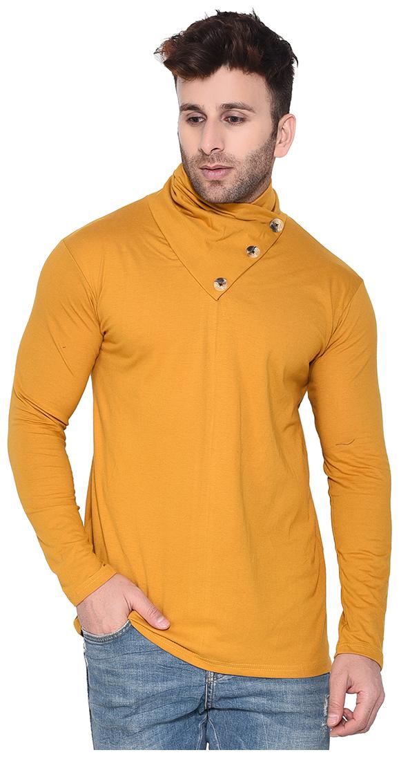 

Geum Men Yellow Slim fit Cotton Blend High neck T-Shirt - Pack Of 1