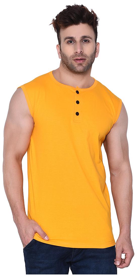 

Geum Men Yellow Slim fit Cotton Blend Henley neck T-Shirt - Pack Of 1