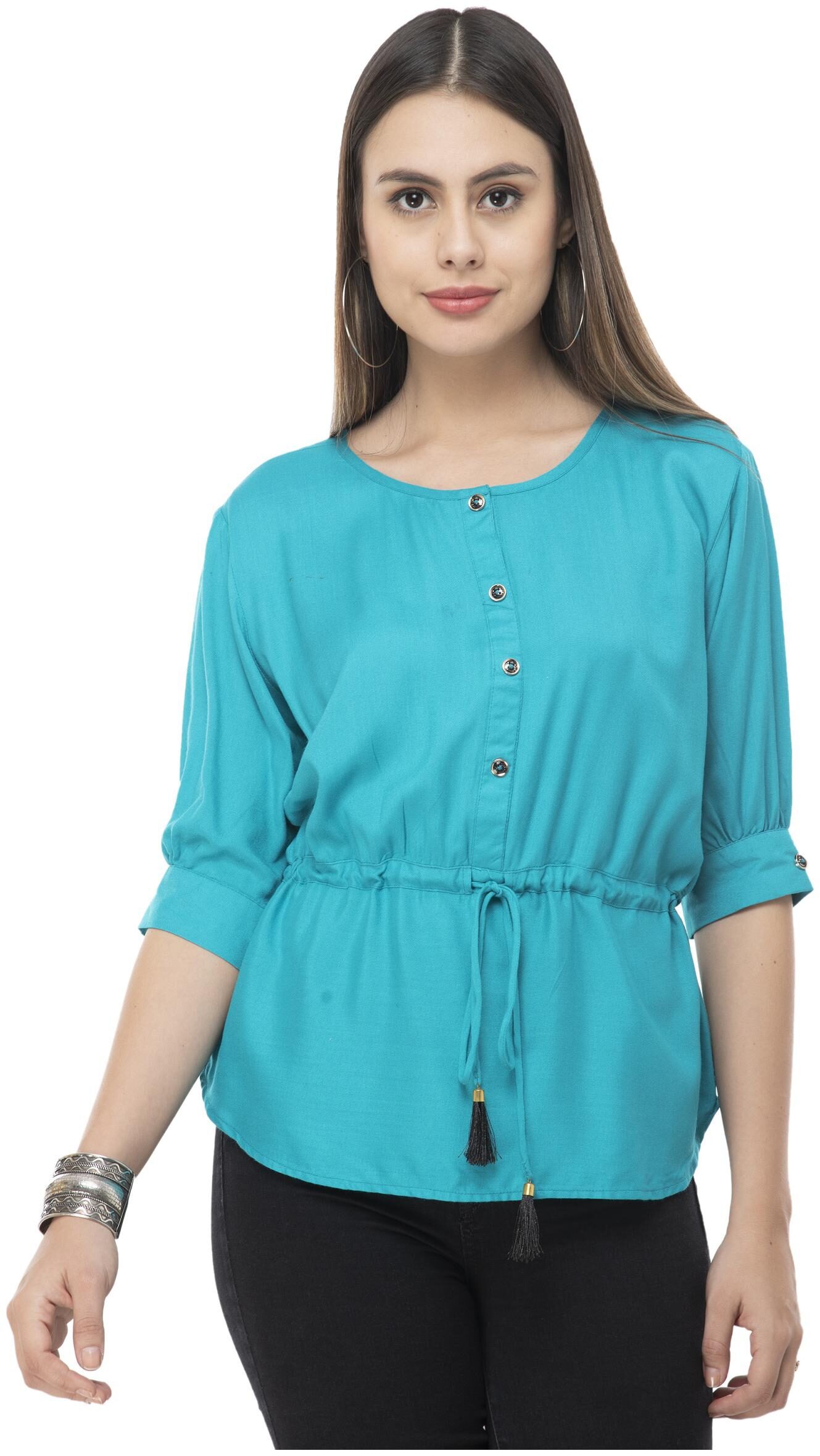 

G Fashions Women Solid Regular top - Black