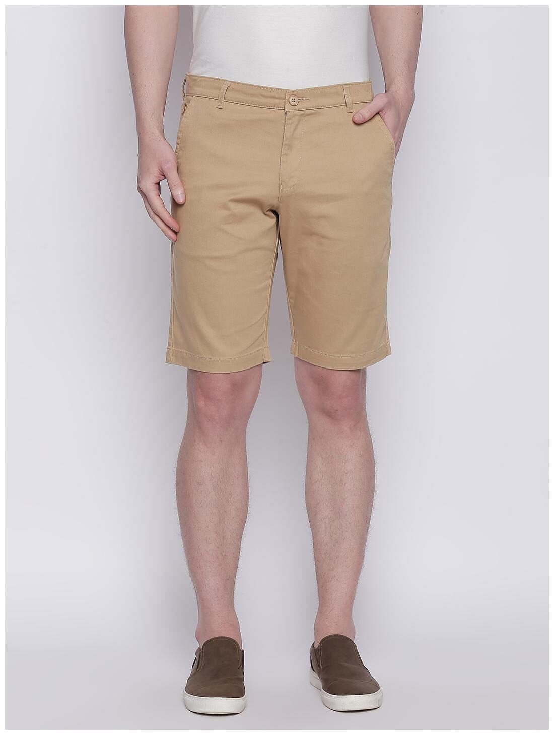

Giordano Men Beige Slim Fit Chinos Shorts